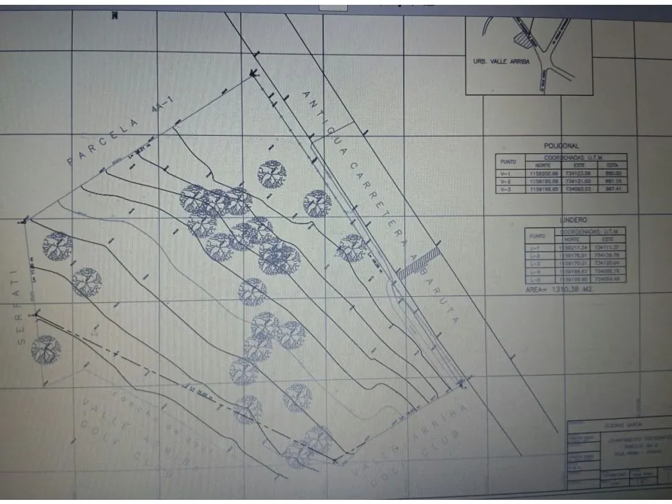 Terreno en venta 1310m², valle arriba carretera baruta