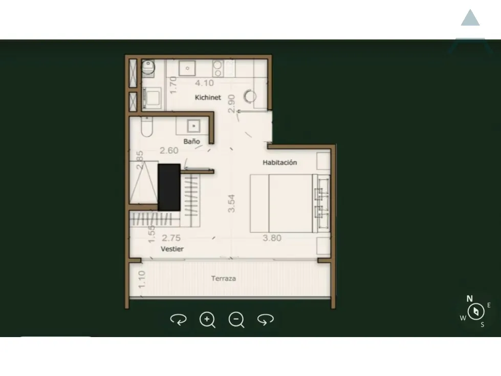 Se vende Apto 41,17m² 1h/1b/1p Las Mercedes - 9