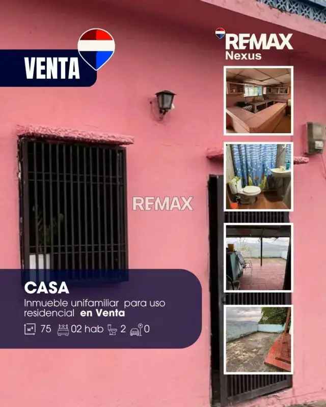 Casa unifamiliar en modalidad de (Venta) en el sector El Amparo, Carvajal