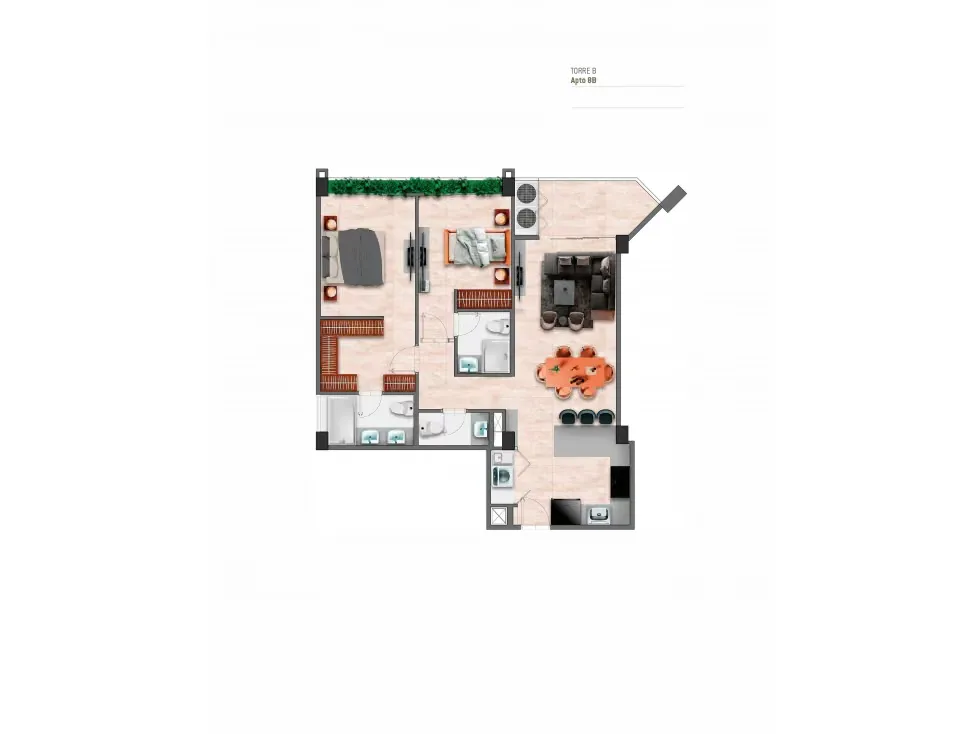 VENTA APARTAMENTO DE LUJO 107.36m2 CON FINANCIAMIENTO, LA CASTELLANA. - 2