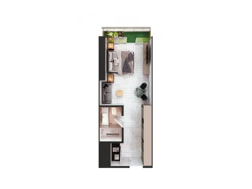 VENTA DE APARTAMENTO DE LUJO 47.76m2 EN TORRE SKY PARK, LAS MERCEDES - 2