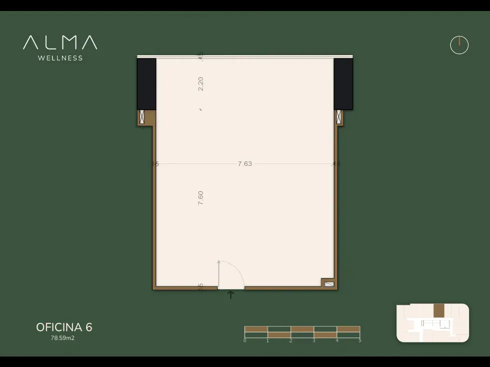 VENTA DE OFICINA CON FINANCIAMIENTO, 78.59m², ALMA WELLNESS CARACAS - 2