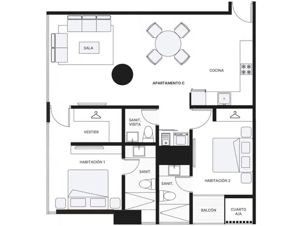 Vendo apartamento 100m2 Las Mercedes 8171 - 5