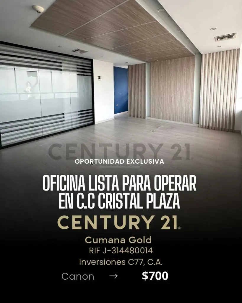OFICINA EN ALQUILER- C.C. CRISTAL PLAZA