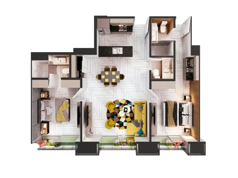 VENTA DE APARTAMENTO DE LUJO 110m2, EN TORRE SKY PARK, LAS MERCEDES - 2