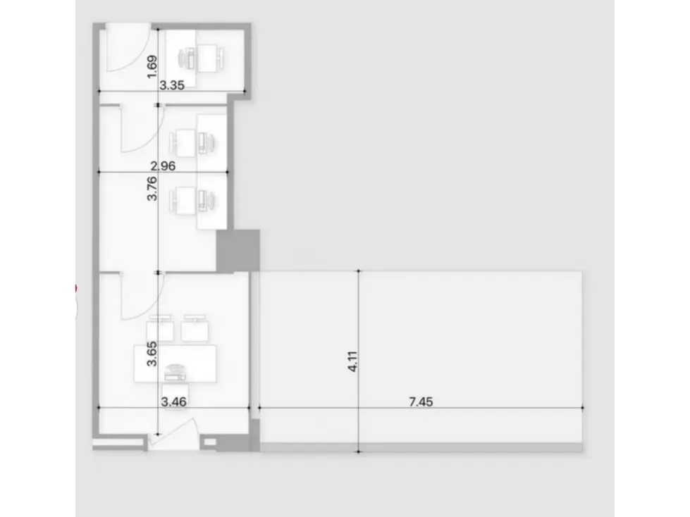 Alquiler Oficinas Torre Nest Las Mercedes 280m2+ Ter..10000$ Obra Gris - 41