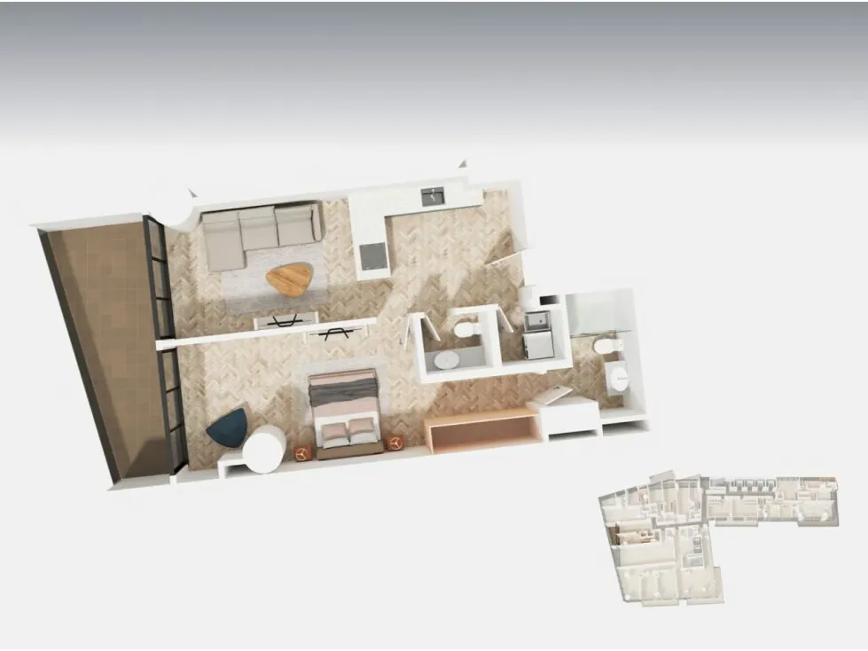 Se vende Apto 74.88m² Financiado 1h/1.5b+Terraza Las Mercedes - 13