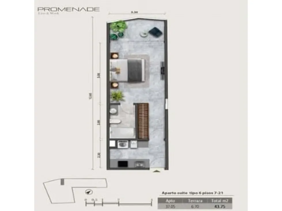 VENTA DE APARTAMENTO DE LUJO 43.75m2 TORRE PROMENADE, LAS MERCEDES - 2