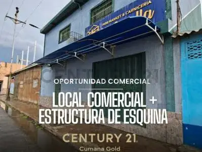 Local comercial más estructura de esquina