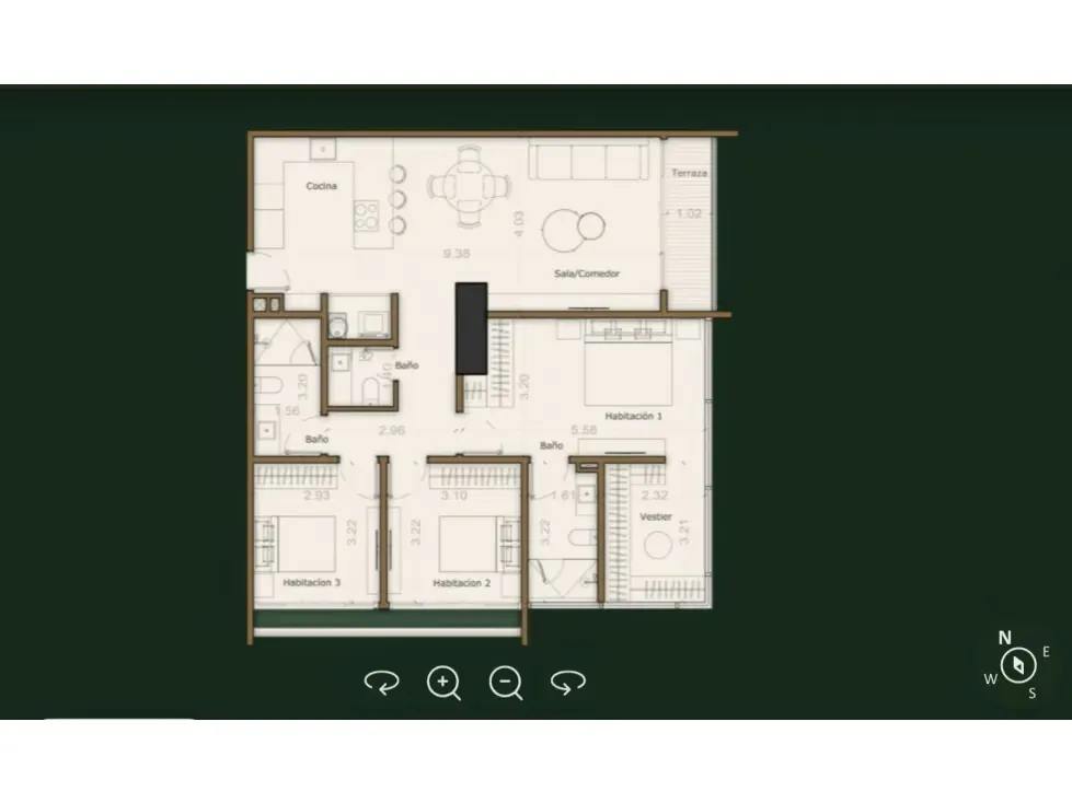 Se vende Apto 117,68m² 3h/2.5b/2p Las Mercedes - 10