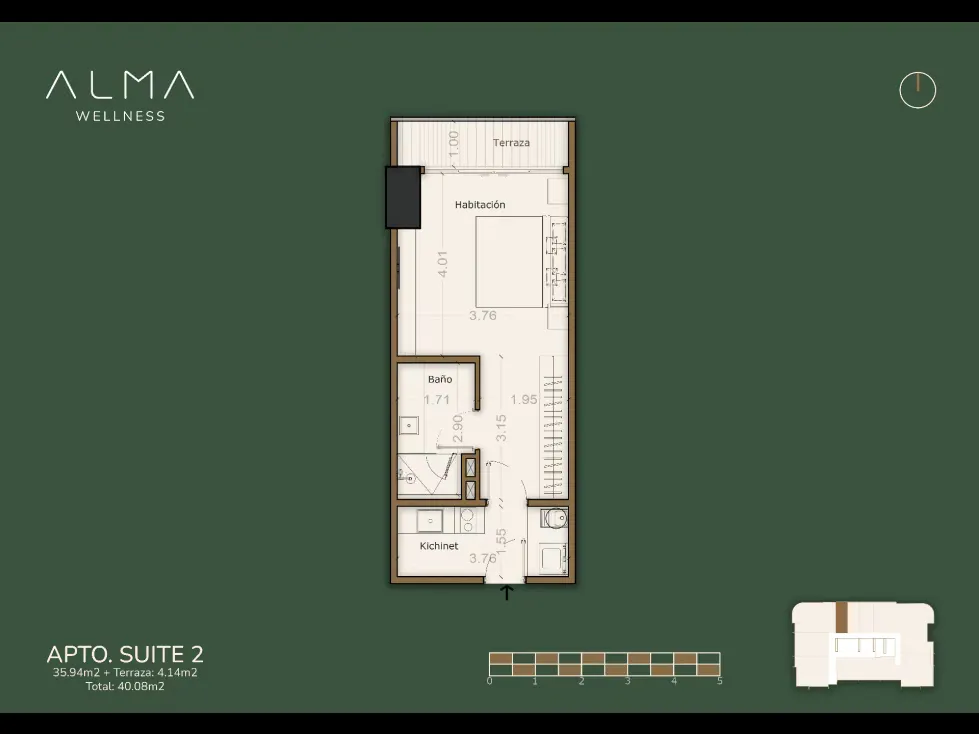 VENTA DE APARTAMENTO CON FINANCIAMIENTO, 40.08m², ALMA WELLNESS - 2