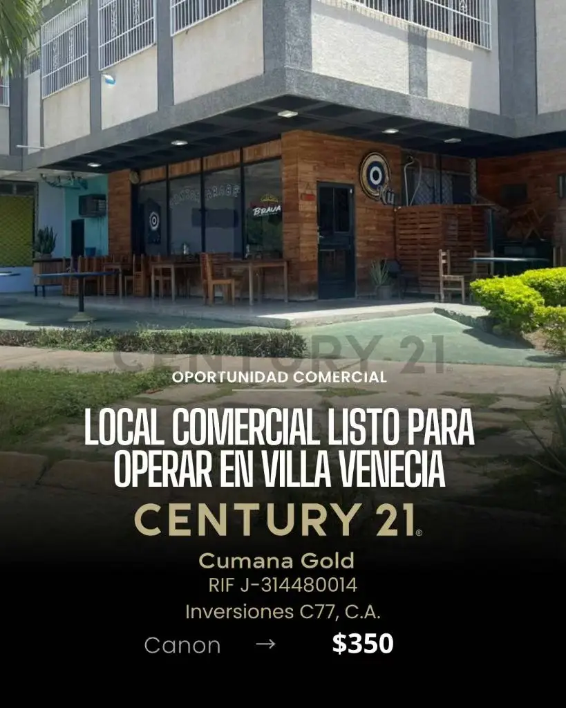 Local comercial listo para operar en Villa Venecia en Cumana