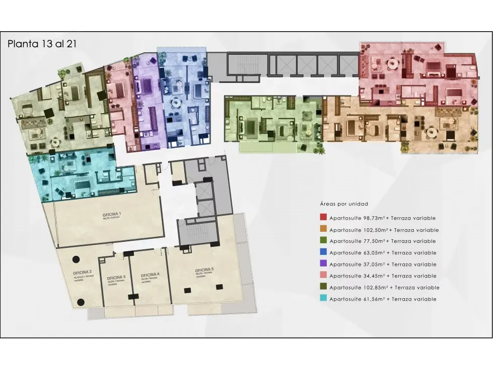 VENTA OFICINA DE LUJO 86.98M2 TORRE PROMENADE, LAS MERCEDES - 2