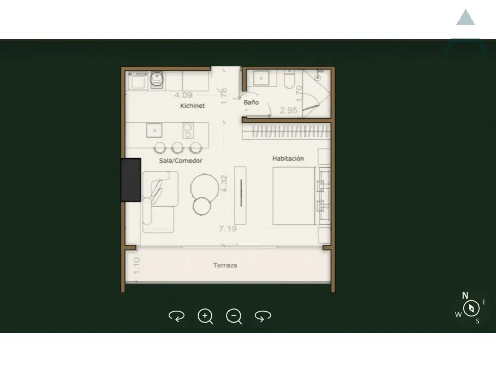 Se vende Apto 55,78m² 1h/1b/1p Las Mercedes - 9