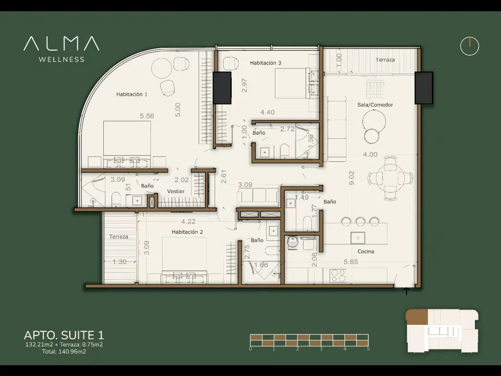 VENTA DE APARTAMENTO CON FINANCIAMIENTO, 140m², ALMA WELLNESS - 2