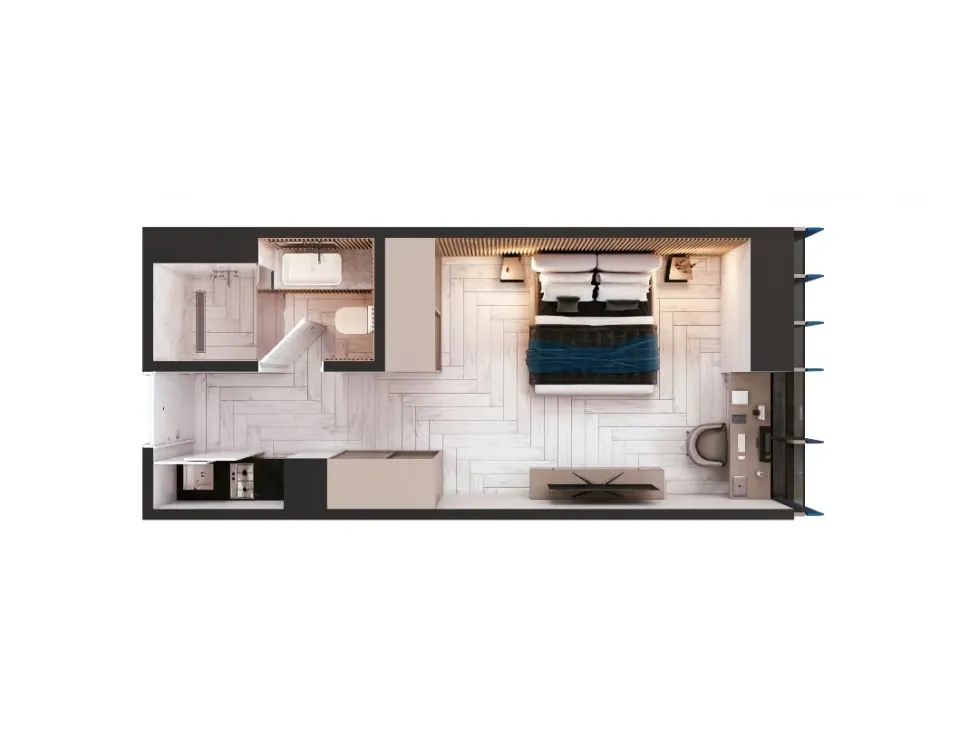 VENTA DE APARTAMENTO DE LUJO 36.39m2 EN TORRE SKY PARK, LAS MERCEDES - 2