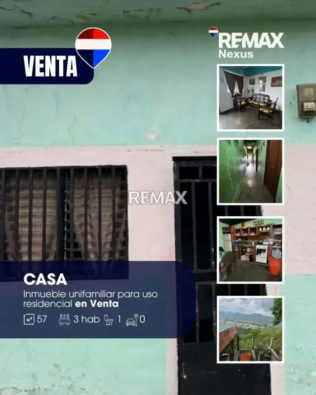 Casa unifamiliar en modalidad de (VENTA) en el sector El Amparo, Carvajal